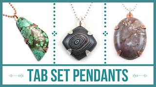 Tab Set Pendants Tutorial Jewelry Making  Beaducationcom [upl. by Elirpa72]