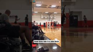 Emoni Bates lobs it to Jalen Duren in a pick up game detroitpistons detroitbasketball nba [upl. by Ennazus]