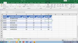 MEMBUAT APLIKASI STOCK BARANG DI MS EXCEL INVENTORY [upl. by Sirej]