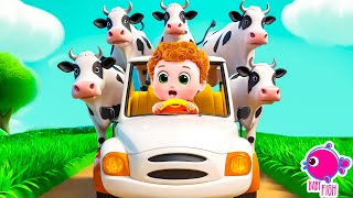 Lola The Cow Song  Wheels On the car Animal Farm Songs Nursery Rhymes And Kids Songs [upl. by Wilscam]