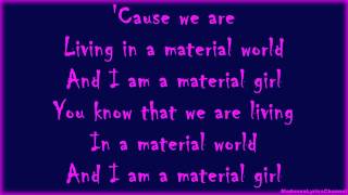 Madonna  Material Girl Lyrics On Screen [upl. by Ahcarb]