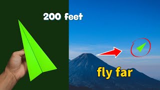 Over 200 feet  How to make paper airplanes fly far [upl. by Une]