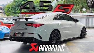 AKRAPOVIC 2023 MERCEDES AMG CLA45S C118  EVENTURI INTAKE  MOST POWERFUL 4 CYLINDER SEDAN [upl. by Valenka]