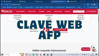 RETIRO DE AFP 2024 COMO GENERAR CLAVE WEB [upl. by Atsirtal538]