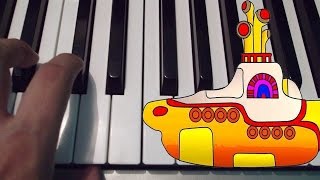 Yellow Submarine  The Beatles  Piano Tutorial  Cover  Notas Musicales [upl. by Nairda]