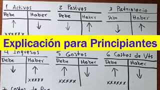 Manejo básico de CUENTAS T Contabilidad básica [upl. by Genvieve]