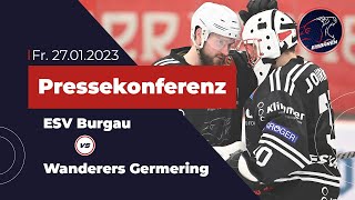 Eisbären TV  Pressekonferenz 27012023 ESV Burgau vs Wanderers Germering 114 [upl. by Ynaffad708]