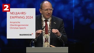 Neujahrsempfang der Stadt Mannheim 2024  Ansprache von Oberbürgermeister Christian Specht [upl. by Brown512]