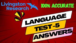 English Language Test  Livingston Research  Online Earning  Real Test Questions ampAnswers Test 5 [upl. by Laise]