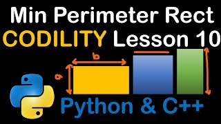 Minimum Perimeter Rectangle in Python and C Codility Solutions Lesson 10 [upl. by Elehcar]