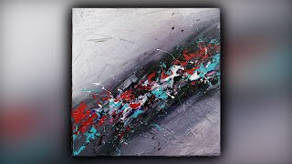 Abstract Acrylic Painting  Easy  Palette Knife  Demo 098 [upl. by Amo]