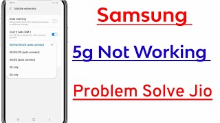 Samsung 5g Not Working Jio Problem Solve [upl. by Muiram640]