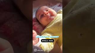 Mimicking mommy voice 😂 shorts yana yolo babygirl viralvideos newborn love baby mother [upl. by Darin803]