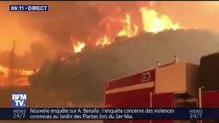 En Californie les pompiers ne parviennent pas à venir à bout des flammes [upl. by Lemmuela]