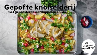 Gepofte knolselderij met aardappels uit de oven – recept – Allerhande [upl. by Akcirred680]