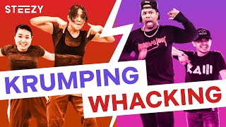 Krump vs Whacking – Dancers Learn Each Other’s Styles  STEEZYCO [upl. by Publea]