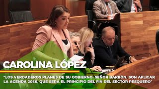 Carolina López quotEl plan de Barbón es aplicar la Agenda 2030 lo que acabará con el sector pesqueroquot [upl. by Griseldis]