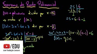 Demonstração do teorema do resto polinomial [upl. by Worl]