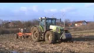 Claas Ares 836 RZ amp Vogel noot XMS 1050 Extreme Plughing [upl. by Artiek]