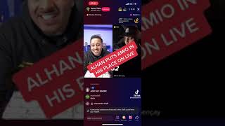 Alhan puts Amio Talio in his place on tiktok live [upl. by Oirevlis]