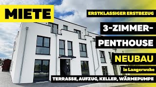 MIETE I ERSRBEZUG I 3Zimmer Penthouse in Langerwehe I Terrasse  Aufzug  Keller  Wärmepumpe [upl. by Lezirg22]