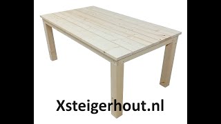 Steigerhout tafel maken [upl. by Aleik]