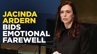 Jacinda Ardern’s Farewell Live Leading New Zealand Was The quotGreatest Privilege” Says Ardern [upl. by Ylrebmic]