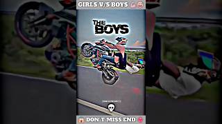 Girl vs boy bike riding ❤️‍🔥💪 bikergirl bikestunt motovlog shorts zx10r rider [upl. by Campman424]