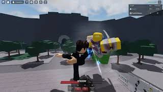 ARMOURED TITAN VS ATTACK TITAN ROBLOX STRONGEST BATTLEGROUND [upl. by Margi640]