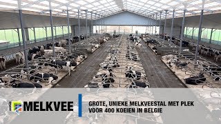 Grote unieke melkveestal met plek voor 400 koeien in Belgie [upl. by Alecram]