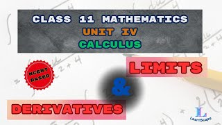 Limits and Derivatives  Class 11 mathematics Calculus NCERT Based [upl. by Yong777]