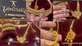 Tanishq gold bride ke jewellery Design with weight and price  rani haar necklaceearringNath [upl. by Noiro]