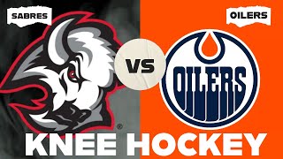 🚨SABRES VS OILERS 🚨  KNEE HOCKEY LEAGUE [upl. by Yartnod]