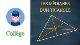 Tracer les médianes dun triangle  Collège  Petits Savants [upl. by Pasco]