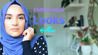 SIMPLE CHIFFON HIJAB STYLES [upl. by Aubrette]