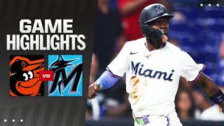 Orioles vs Marlins Game Highlights 72424  MLB Highlights [upl. by Corly]