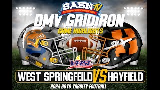 Hayfield Hawks Vs West Springfield Spartans Game Highlights [upl. by Odlawso]