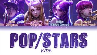 KDA  POPSTARS LYRICS ft GIDLE Madison Beer Jaira Burns Color Coded EngRomHan가사 [upl. by Tezil]