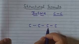 Structural formula for butane butane Structural formula [upl. by Ahsac]