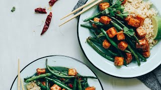 Almond Butter Tofu Stir Fry  Minimalist Baker Recipes [upl. by Rotkiv]