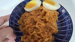 Spicy Creamy Carbonara Ramen Recipe  Mukbang  My favorite noodles 🤤 cooking fypシ゚viral [upl. by Airogerg]