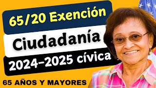 65 años o más 20 preguntas oficiales del examen de educación cívica ciudadanía americana 20242025 [upl. by Brandice558]