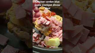 Chicken cordon blue pasta crockpot dinner idea [upl. by Aimac]