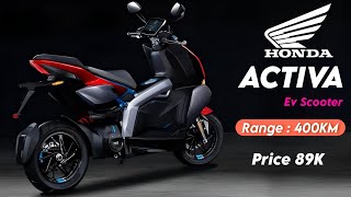 Honda ACTIVA EV Scooter New Model 2024  Range 400KM  Launch date and price [upl. by Doralynn]