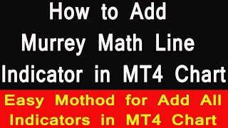 How to Add Murrey Math Line Indicator in MT4 Chart  Best Indicator  Best Trading Strategy  Tamil [upl. by Helen]