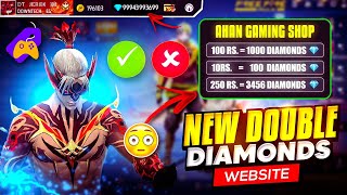 NEW DOUBLE DIAMONDS TOP UP WEBSITE FREE FIRE  DOUBLE DIAMOND TOP UP KAISE KARE  AHAN GAME SHOP [upl. by Htebezile]