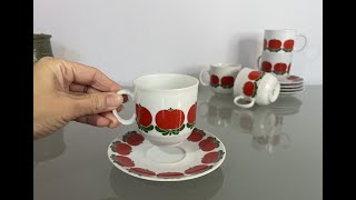 winterling röslau bavaria red apple coffee cup set [upl. by Preuss]