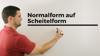 Normalform auf Scheitelform bringen mit quadratischer Ergänzung TEIL 2  Mathe by Daniel Jung [upl. by Rasla]