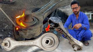 Suspension Arm Bushing Broken from Center Expertly Repaired by Skilled Mechanic [upl. by Ydnac]