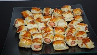 Recette Saucisses feuilletées [upl. by Nnalatsyrc]